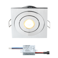 Creelux LED inbouwspot  | vierkant | warmwit | 3 watt | dimbaar | kantelbaar LI205012