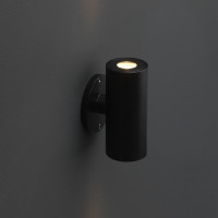 Cree LED wandlamp Amadora | zwart | warmwit | rond | 2 x 1,5 watt | up & down L2210